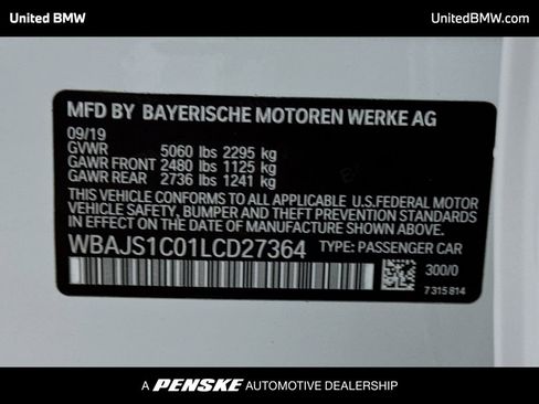 Used 2020 BMW 540i w/ M Sport Package image 15