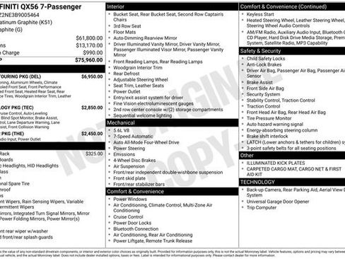 Used 2011 INFINITI QX56 4WD w/ Deluxe Touring Pkg image 38