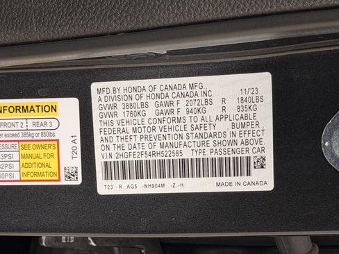 Certified 2024 Honda Civic Sport image 28