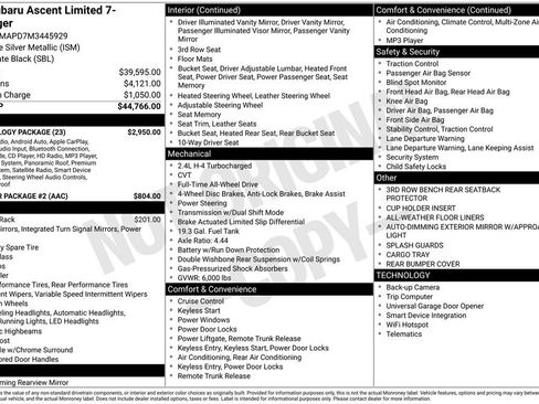 Used 2021 Subaru Ascent Limited w/ Technology Package image 14