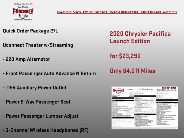 Used 2020 Chrysler Pacifica Touring-L AWD/4WD image 3