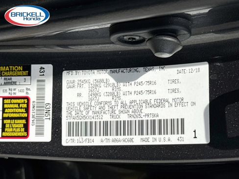 Used 2019 Toyota Tacoma SR w/ SR Convenience Package RWD image 39