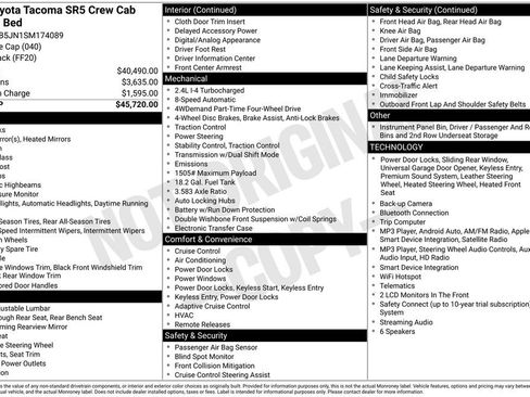 Used 2025 Toyota Tacoma SR5 AWD/4WD image 40