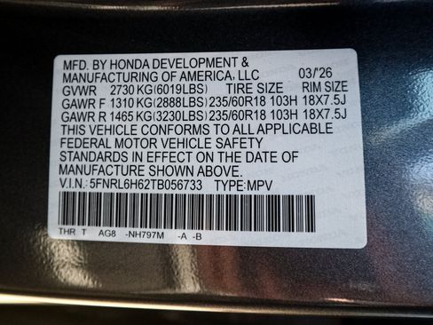 New 2026 Honda Odyssey EX-L image 34