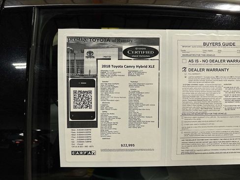 Certified 2018 Toyota Camry XLE w/ Audio Package FWD image 13