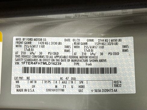 Used 2021 Ford Ranger XLT w/ Equipment Group 301A Mid image 29