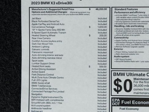 Used 2023 BMW X3 xDrive30i w/ Convenience Package image 53