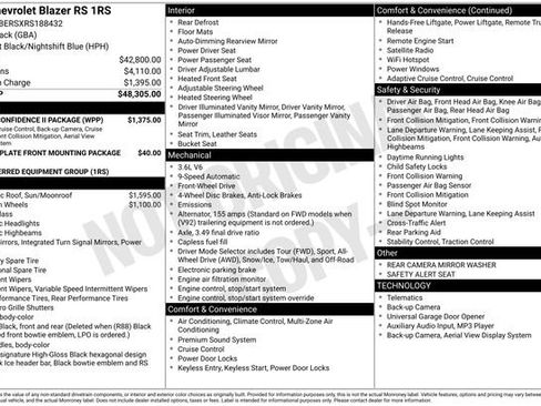 Used 2024 Chevrolet Blazer RS w/ Driver Confidence II Package image 3