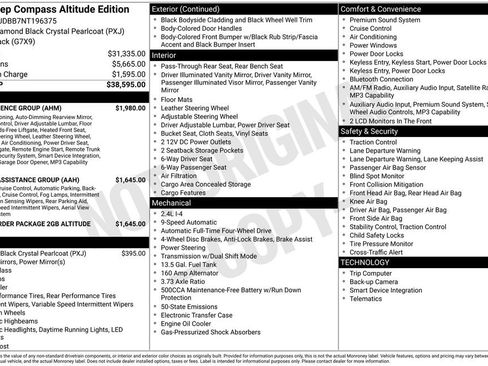 Used 2022 Jeep Compass Latitude w/ Convenience Group AWD/4WD image 38