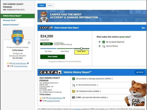 Certified 2025 Subaru Legacy Premium image 12