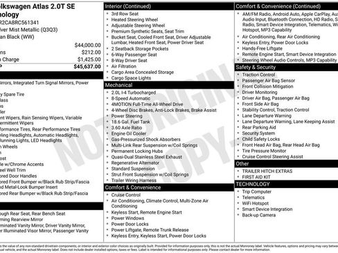 Used 2024 Volkswagen Atlas SE image 3