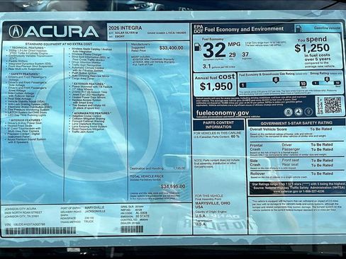 New 2026 Acura Integra FWD image 25