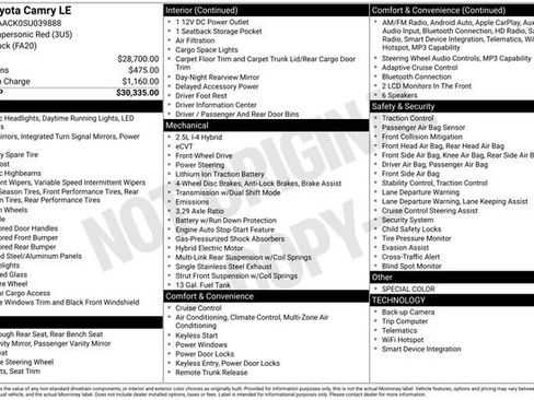 Used 2025 Toyota Camry LE FWD image 27