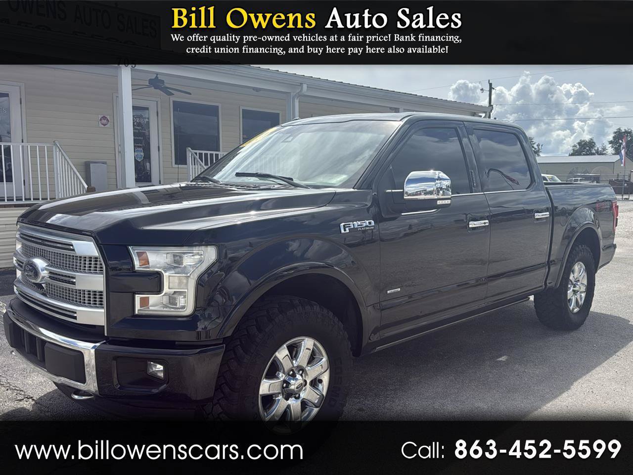 Used 2015 Ford F150 Platinum w/ Equipment Group 701A Luxury AWD/4WD image 1