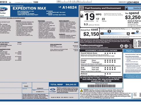Certified 2020 Ford Expedition Max XLT w/ Equipment Group 202A RWD image 7