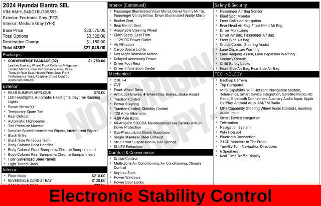 Used 2024 Hyundai Elantra SEL w/ Convenience Package FWD image 42