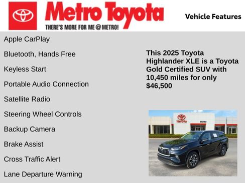Certified 2025 Toyota Highlander XLE AWD/4WD image 16