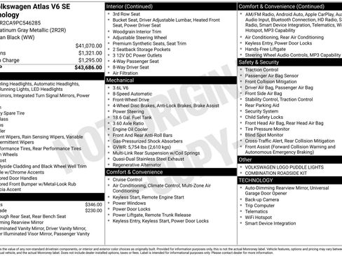Certified 2023 Volkswagen Atlas SE FWD image 29