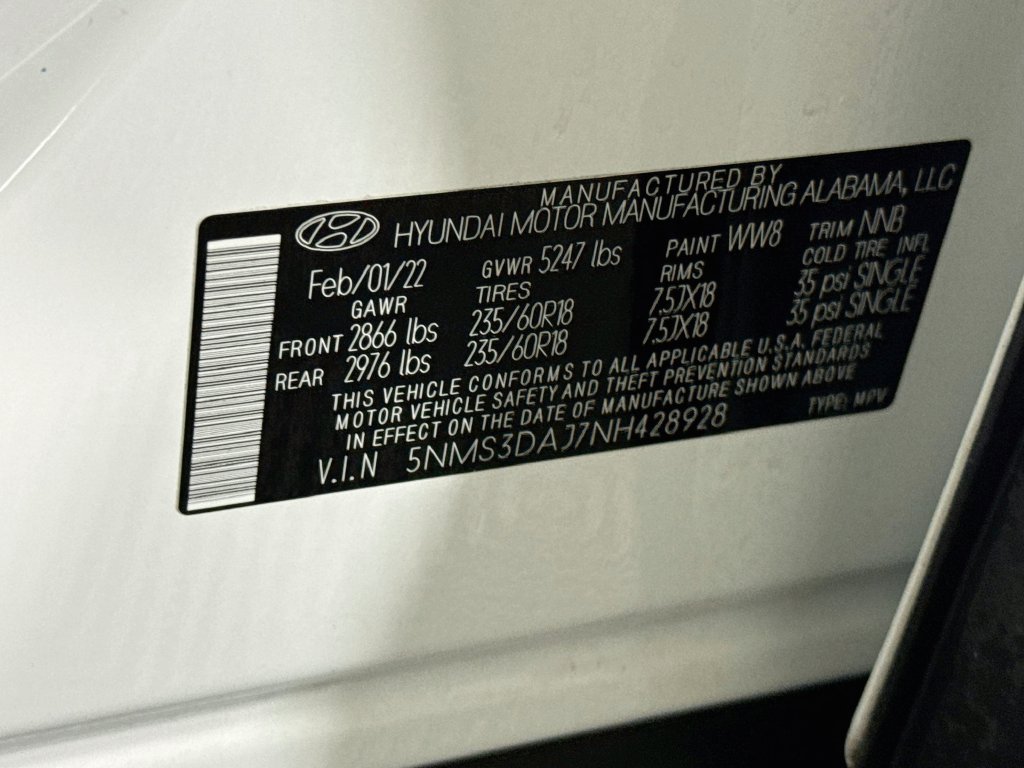 Certified 2022 Hyundai Santa Fe SEL w/ Convenience + Premium Package AWD/4WD image 37
