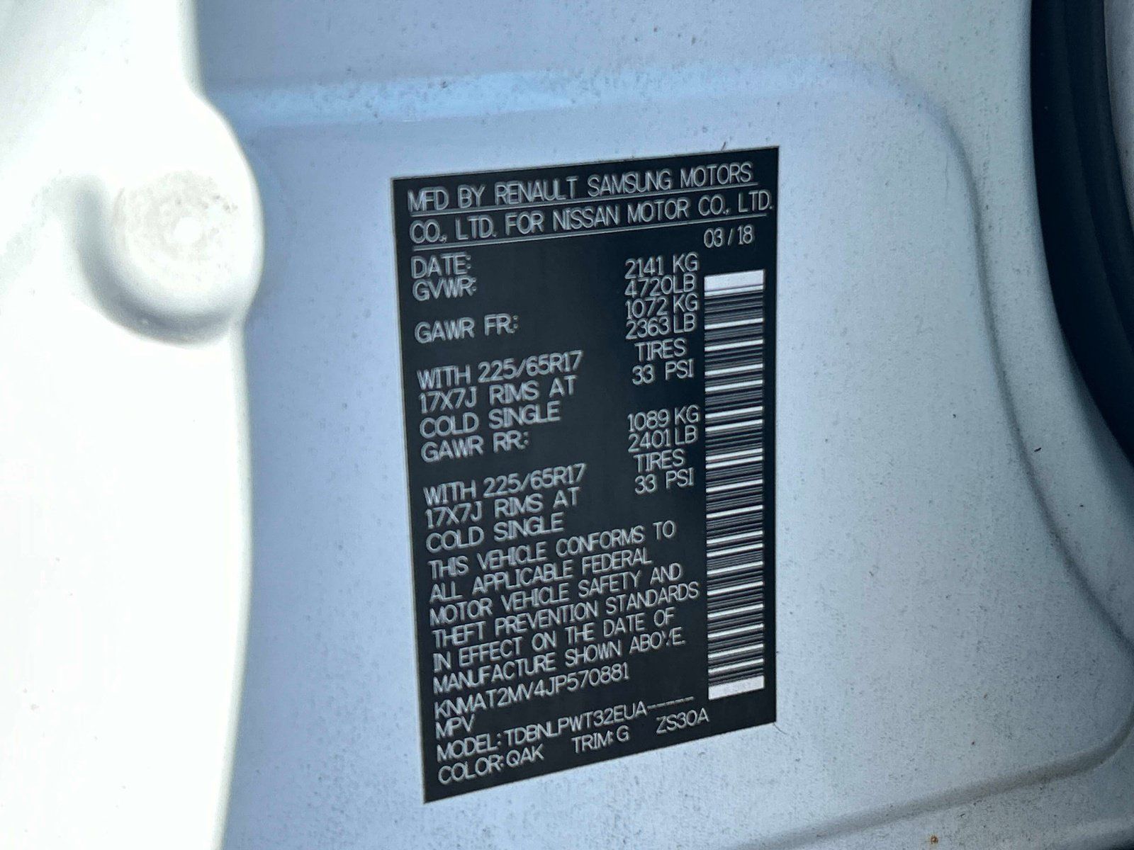 Used 2018 Nissan Rogue S AWD/4WD image 10