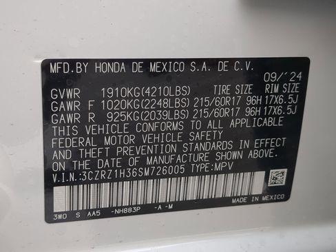 Certified 2025 Honda HR-V LX image 33
