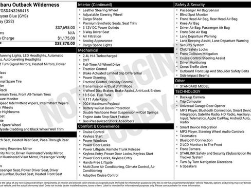 Used 2022 Subaru Outback Wilderness AWD/4WD image 30