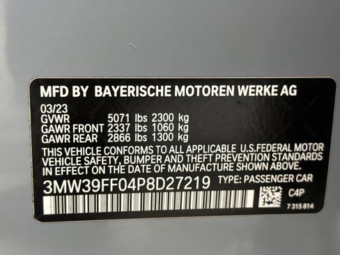 Certified 2023 BMW 330e w/ M Sport Package RWD image 20