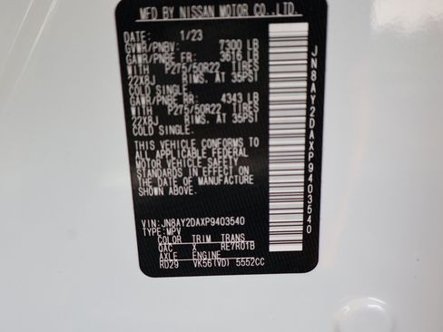 Used 2023 Nissan Armada Platinum w/ Captain's Chairs Package RWD image 33