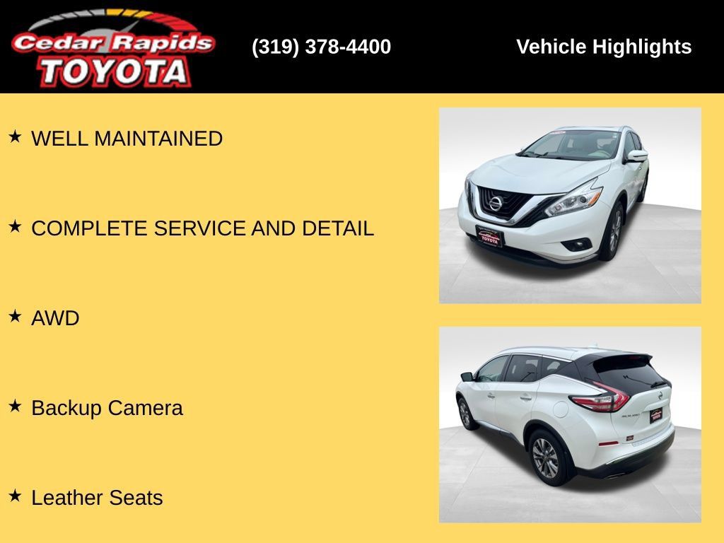 Used 2016 Nissan Murano SL w/ SL Technology Package AWD/4WD image 8