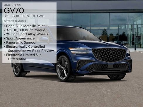 New 2026 Genesis GV70 3.5T Sport Prestige AWD/4WD image 3