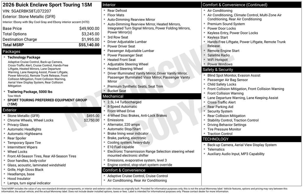 New 2026 Buick Enclave Sport Touring FWD image 29