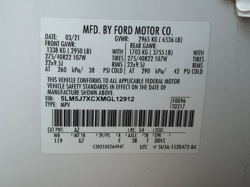 Used 2021 Lincoln Aviator Reserve w/ Equipment Group 202A image 37