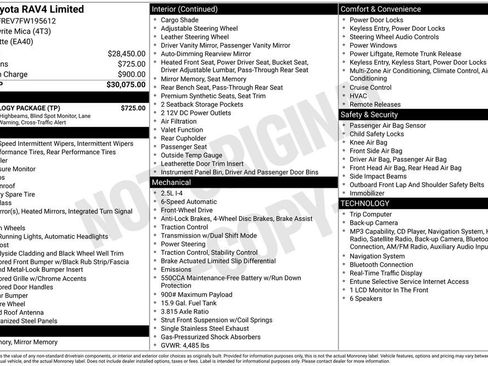 Used 2015 Toyota RAV4 Limited w/ Technology Package FWD image 30