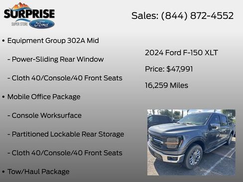 Used 2024 Ford F150 XLT w/ Equipment Group 302A MID AWD/4WD image 13