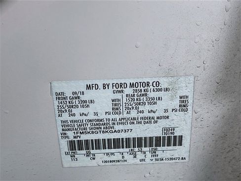 Used 2019 Ford Explorer Sport w/ Equipment Group 401A image 35