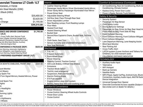 Used 2020 Chevrolet Traverse LT FWD image 37