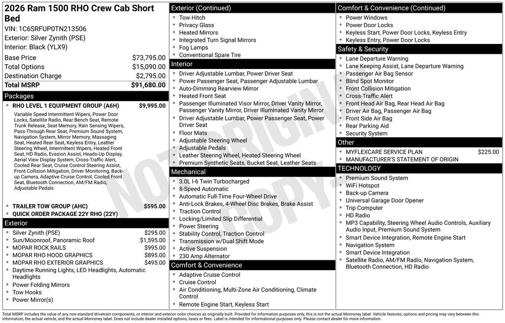 New 2026 RAM 1500 RHO w/ RHO Level 1 Equipment Group AWD/4WD image 28