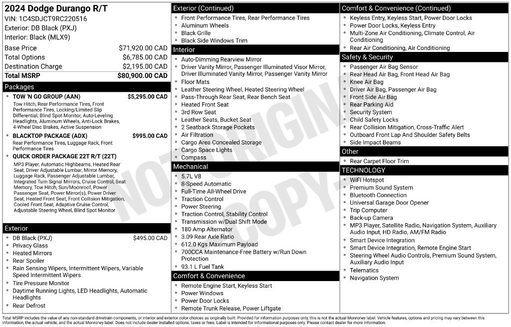 Used 2024 Dodge Durango R/T w/ Tow 'N Go Group AWD/4WD image 10