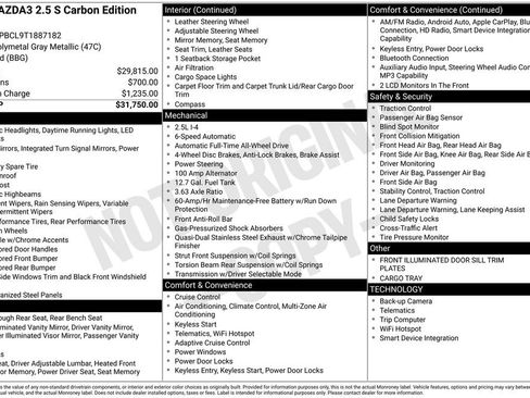 New 2026 MAZDA MAZDA3 Carbon AWD/4WD image 4
