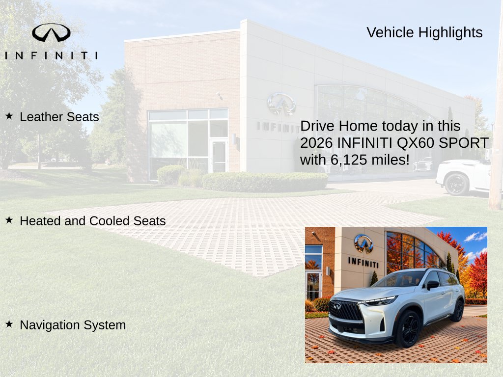 Used 2026 INFINITI QX60 Sport w/ Dark Cargo Package AWD/4WD image 9