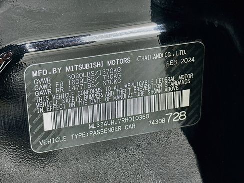 Used 2024 Mitsubishi Mirage ES FWD image 12