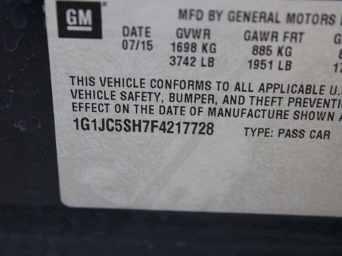 Used 2015 Chevrolet Sonic LT FWD image 10