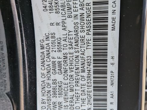 Certified 2024 Honda Civic Si image 34