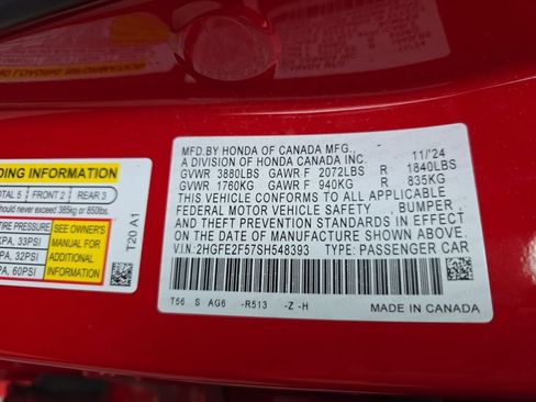 Certified 2025 Honda Civic Sport image 25