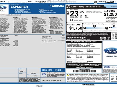 Used 2020 Ford Explorer Limited w/ Class III Trailer Tow Package image 2