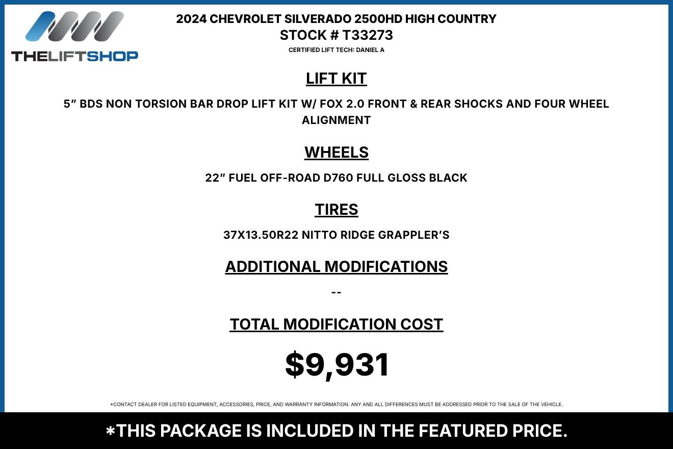 Used 2024 Chevrolet Silverado 2500 High Country w/ High Country Premium Package AWD/4WD image 2