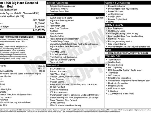Used 2016 RAM 1500 Big Horn RWD image 9