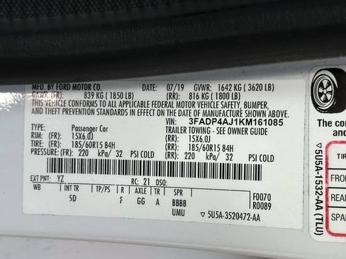 Used 2019 Ford Fiesta S FWD image 30