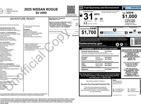 Used 2025 Nissan Rogue SV AWD/4WD image 48