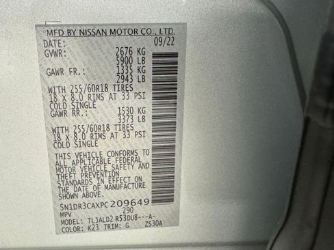 Used 2023 Nissan Pathfinder SL image 22